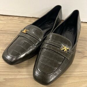 Naturalizer Create Slip-On Loafers Verde Green Croco Leather Women’s 9W NWOB